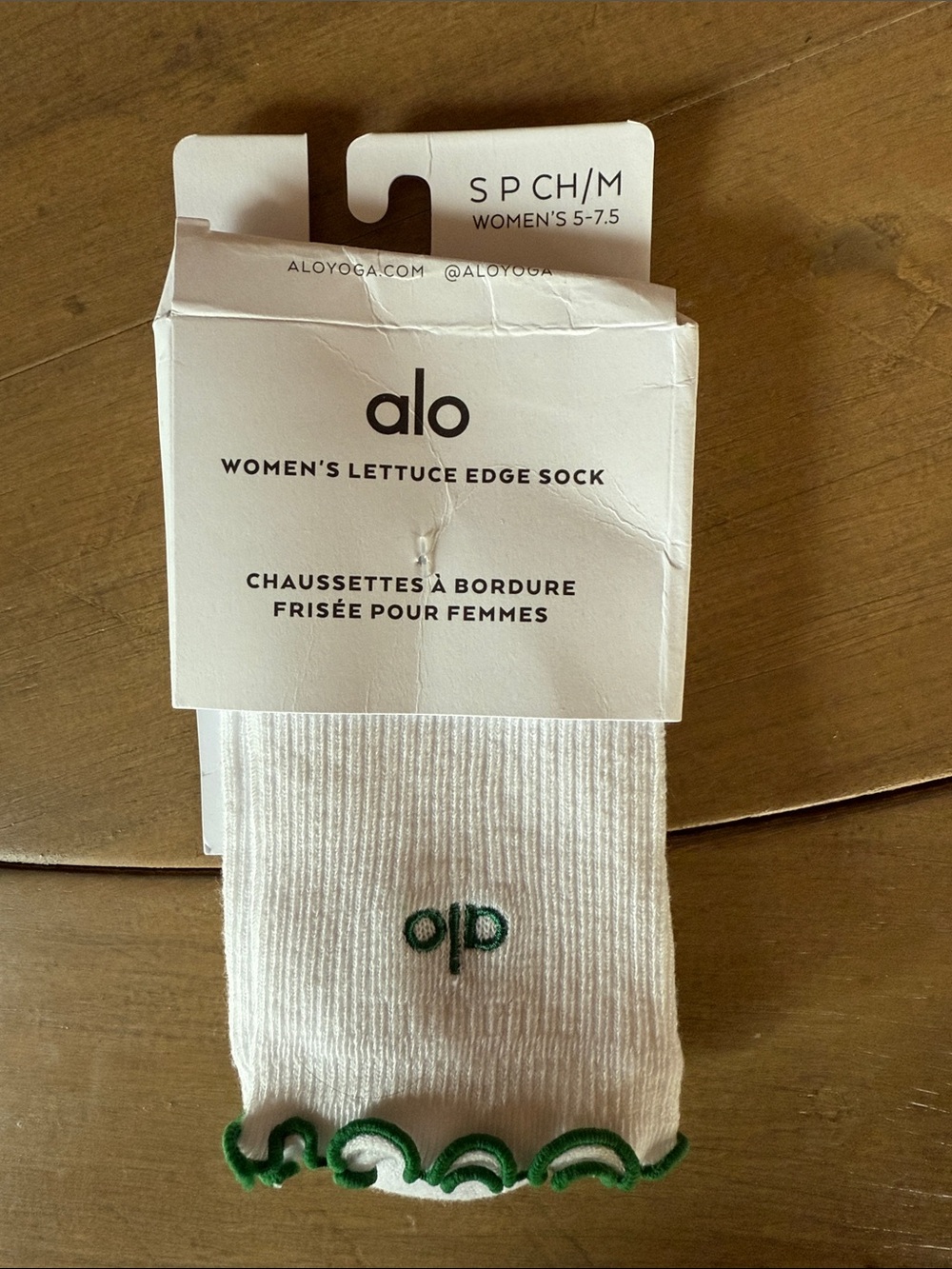 ALO Yoga Women’s Lettuce Edge Sock - spruce green